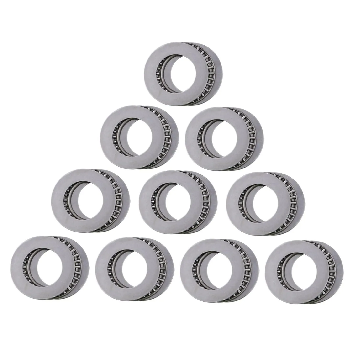 10 Pcs Axial Roller Thrust Ball Bearings Miniature High Precision Flat Bearings Cage Guides for Reduced Friction Vibration Noise for Restricted Spaces
