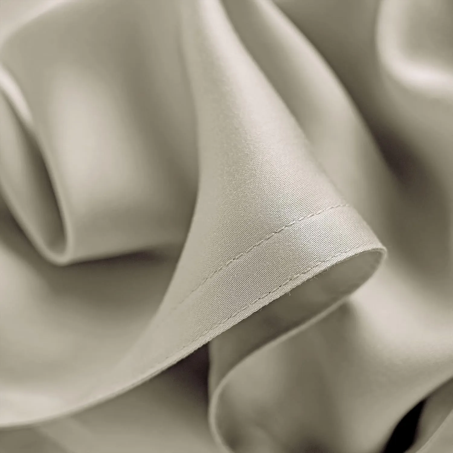 100% Organic Eucalyptus Bed Sheets Full Size 4 Piece Set, Tencel Lyocell, Silky Soft & Smooth, Breathable, 16 Inch Deep Pockets, 1 Fitted, 1 Flat, 2 Pillowcases (Full, Ivory)