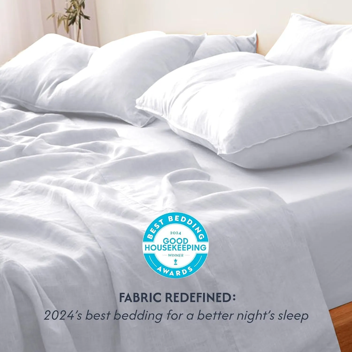 100% Organic Viscose Derived from Bamboo Cal King Sheet Set - The Only Sheets with 100% Pure Viscose & No Blend - Luxuriously Soft, Breathable & Naturally Cooling - Ideal for Sensitive Skin - White