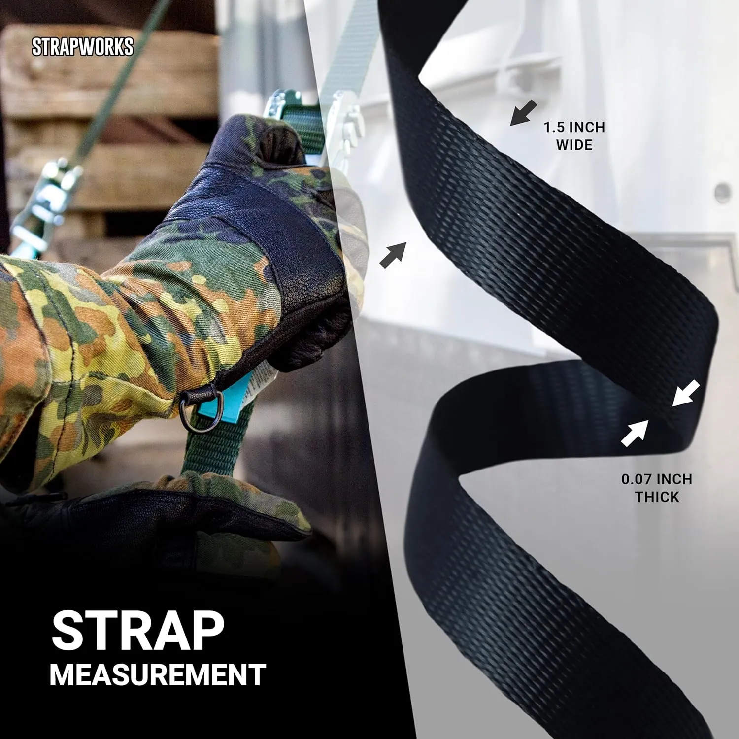 1.5 Inch Heavy Duty Nylon Webbing Strap Roll for Belt, Backpack, Sling, Collar, Leash, Strapping and More, 10, 20, or 50 Yards, Over 20 Colors