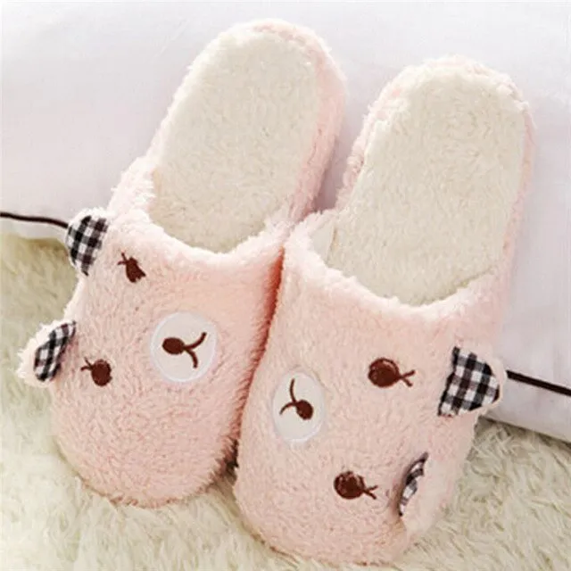 2020 New Winter Women's Slipper Home Shoes For Women Fashion Lovely Bear Pig Indoor House Slippers With Fur Zapatos De Mujer