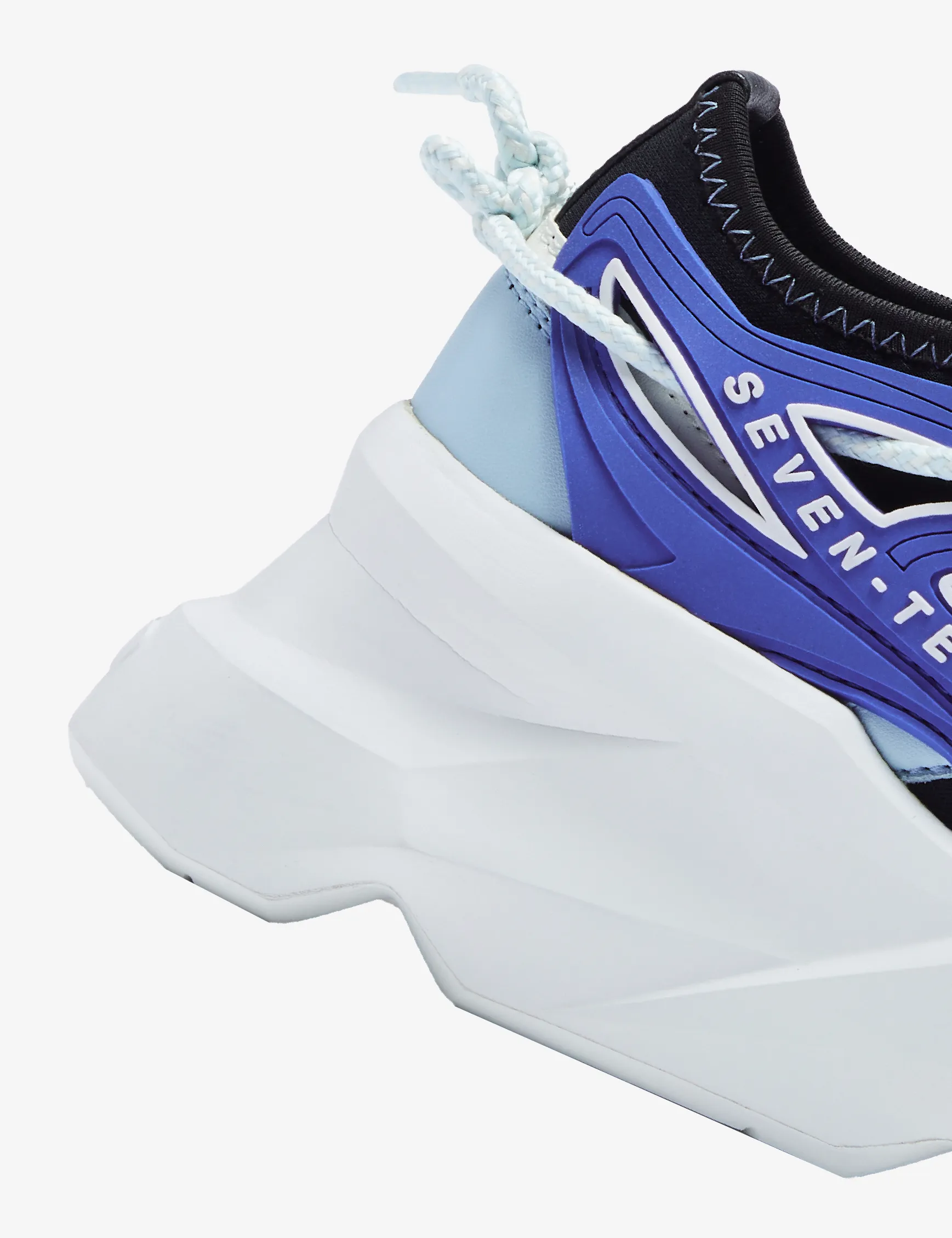743 Hydra Blue & White Chunky Sneakers
