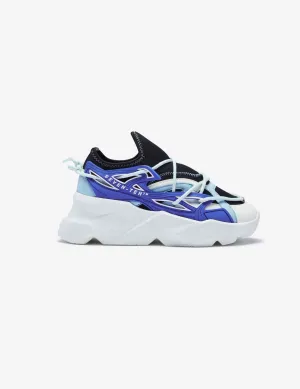 743 Hydra Blue & White Chunky Sneakers