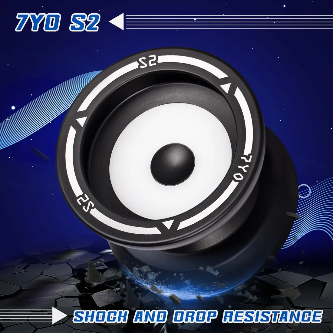 7YO S2 Responsive Yoyo for Kids, Dual Purpose Yoyo Professional Finger Spin Trick Yo-Yo for Adults with 10 Strings, Case, Unresponsive Bearing, Axle, Bearing Removal Tools