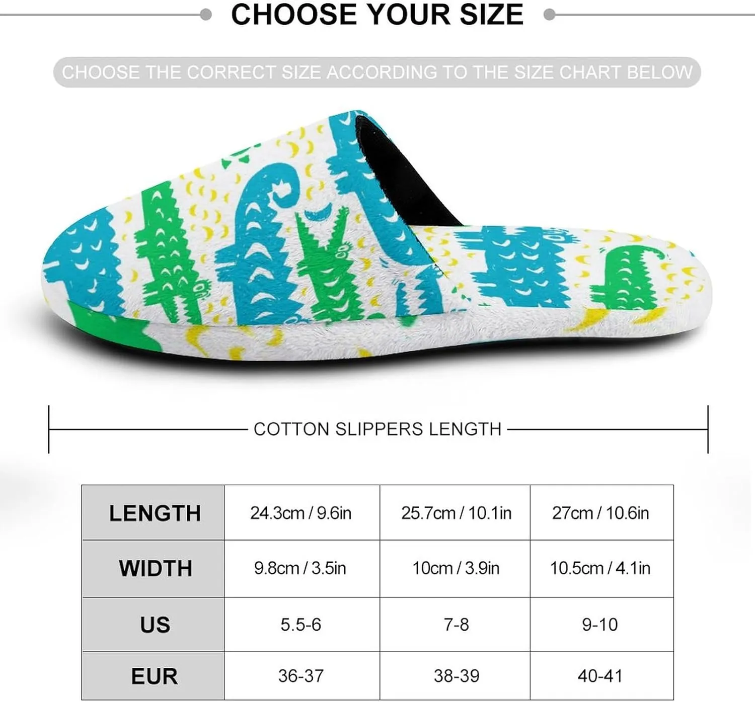 Abstract Crocodile And Sun Moon Women's Washable Cotton Slippers Comfortable House Shoes Slip on House