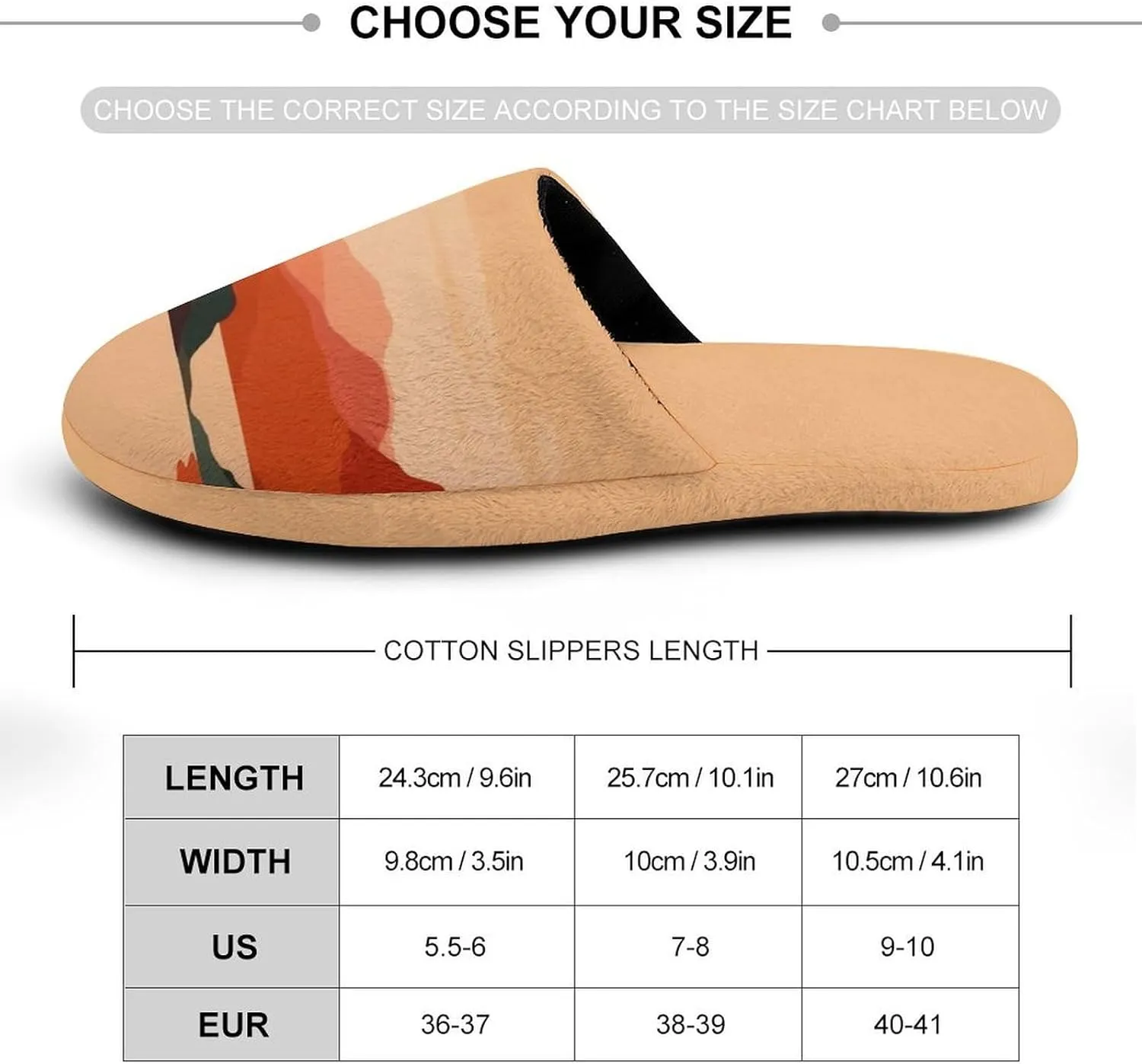 Abstract Painting Mountains Sunshine Women's Slipper Non Slip Comfortable Winter Warm Home House Shoes