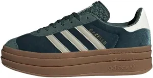 Adidas Gazelle Bold Womens Sneaker (Dark Green Velvet, 5)