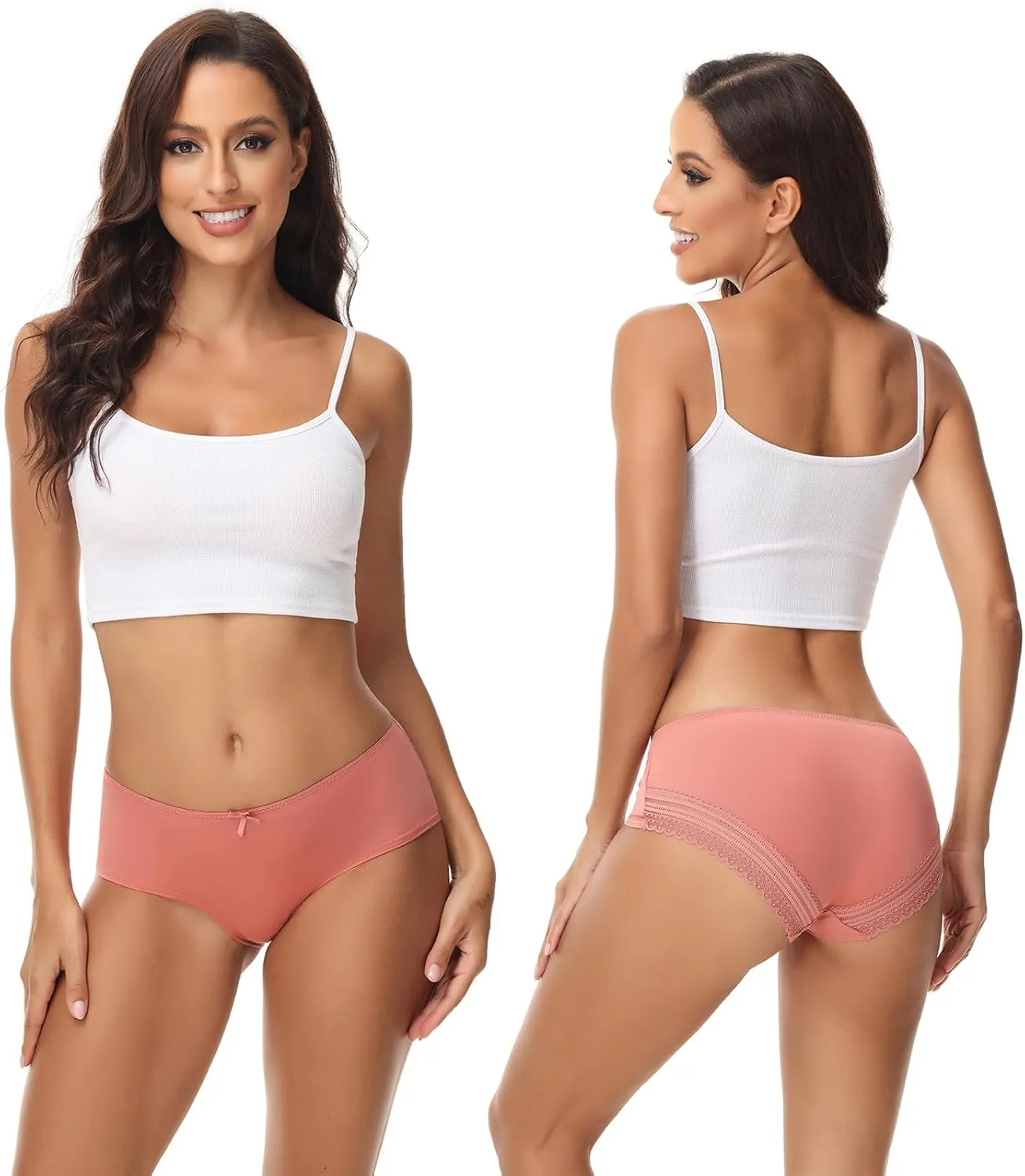 ADOVAKKER Women's Underwear Low Rise Lady Micro Smooth Breathable Briefs Hipster Panties Multipack Printing J-S1