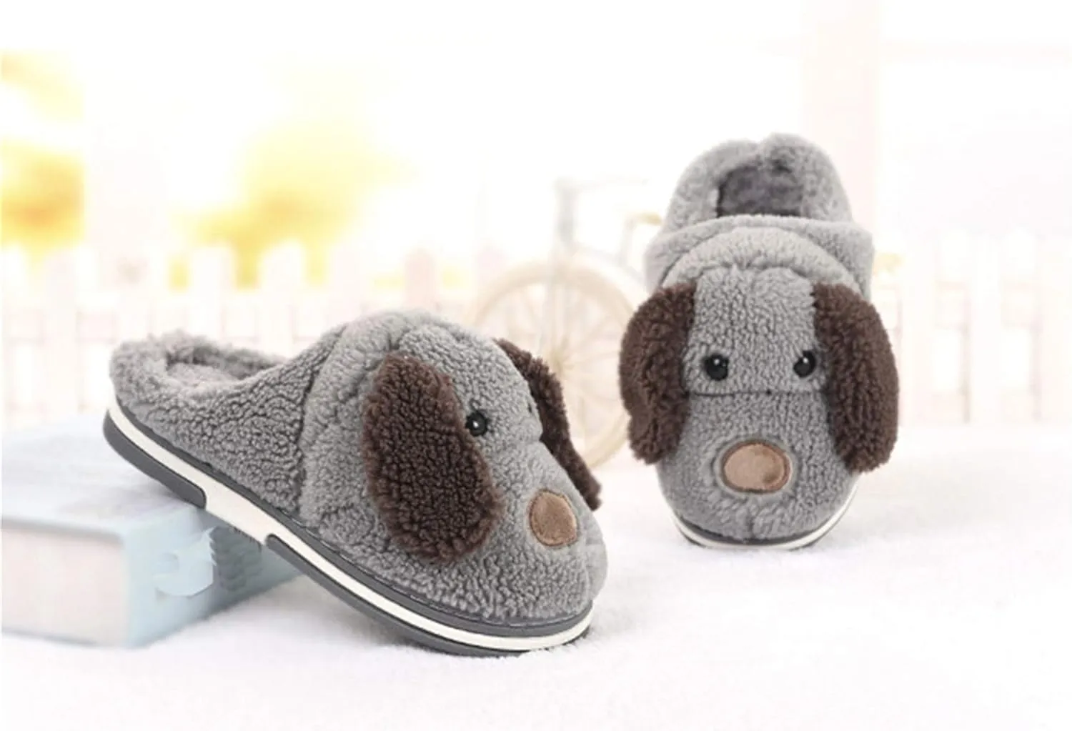Adult and Children Cotton Slippers Dog Slippers Home Slippers Plush Slippers Animal Slippers