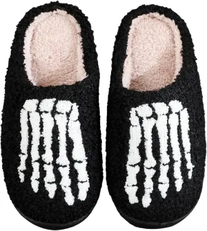 Afellicy Halloween Slippers for Women Holiday Gifts House Home Bedroom Slipper Memory Foam Retro Indoor Outdoor Shoes
