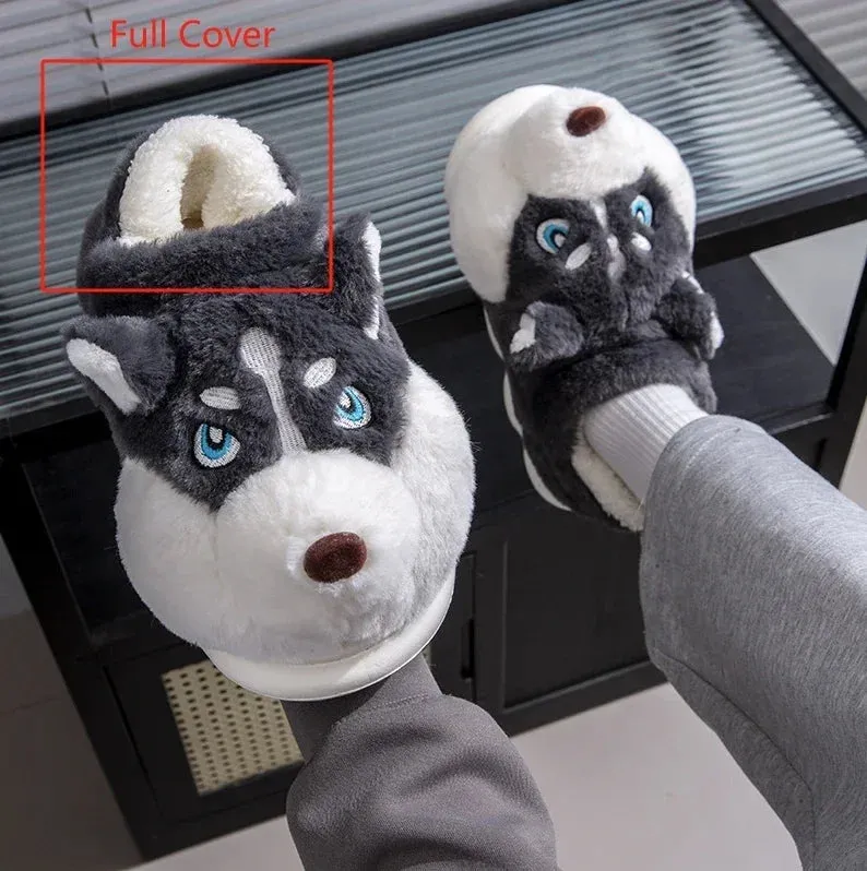 Alaskan Dog Cotton Boots Slipper Womens