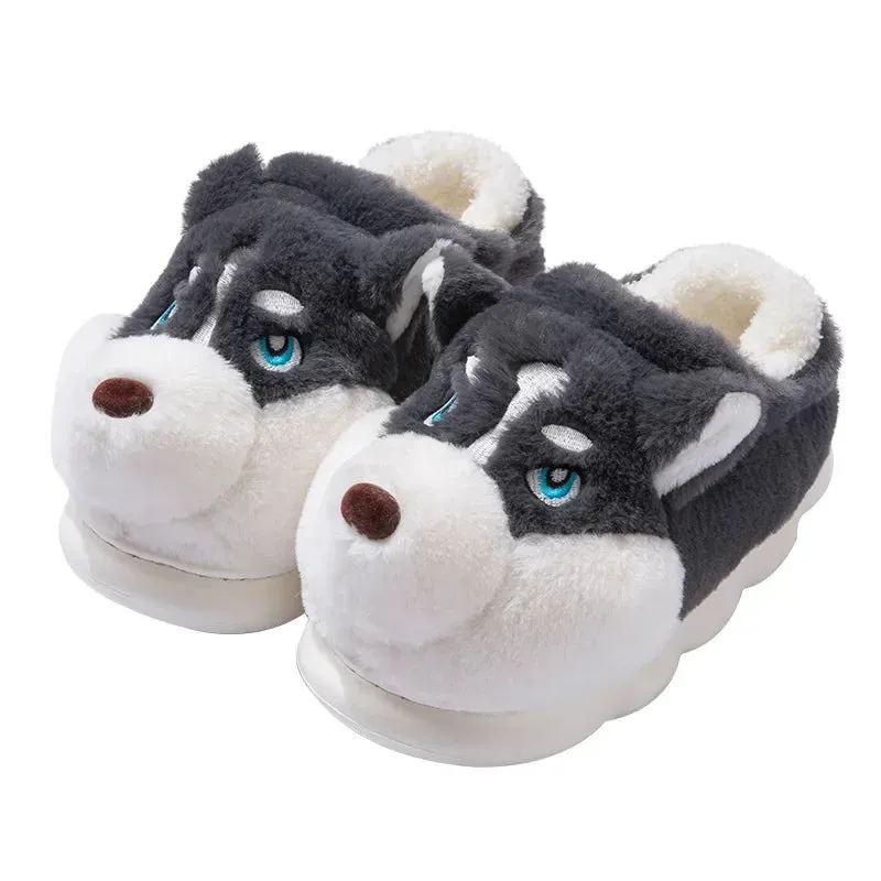 Alaskan Dog Cotton Boots Slipper Womens