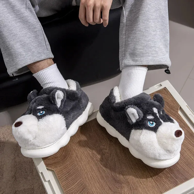 Alaskan Dog Cotton Boots Slipper Womens