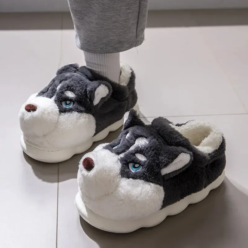 Alaskan Dog Cotton Boots Slipper Womens