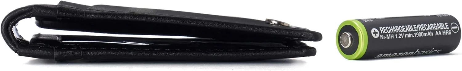 Alpine Swiss Men’s Delaney Slimfold RFID Safe Slim Bifold Wallet Smooth Leather Comes in Gift Box