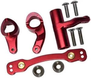 Aluminum Steering Assembly for Arrma 1:8 KRATON/Outcast/Typhon/Talion/KRATON V5 / Notorious V5 / 1:7 FIRETEAM / 1:10 SENTON - 1 Set Red