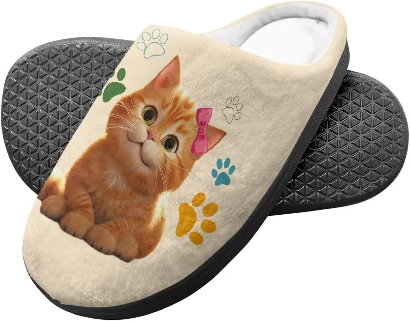 Animal Cotton Slippers for Kid Comfort Cozy Slippers Breathable Slip-On Plush Outdoor Home Non-Slip Slipper for Kids