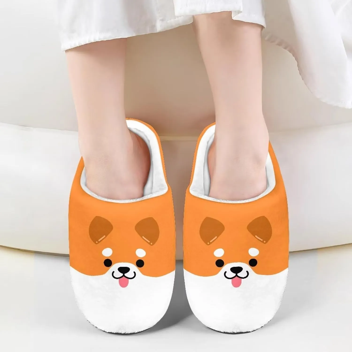 Animal Cotton Slippers for Kid Cozy Slippers Fluffy Slip-On Fuzzy Fluffy Outdoor Home Non-Slip Slipper for Kids