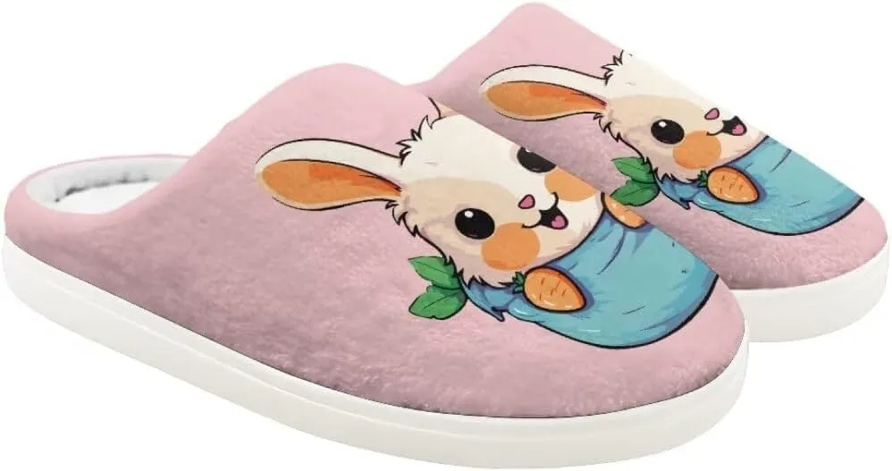 Animal Cotton Slippers for Kid Slip-On Slippers Fluffy Cozy Anti-Skid Outdoor Soft Plush Home Slipper for Kids