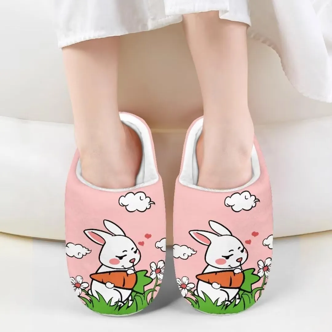 Animal Cotton Slippers for Kid Slip-On Slippers Fluffy Cozy Anti-Skid Outdoor Soft Plush Home Slipper for Kids
