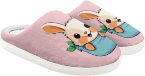 Animal Cotton Slippers for Kid Slip-On Slippers Fluffy Cozy Anti-Skid Outdoor Soft Plush Home Slipper for Kids