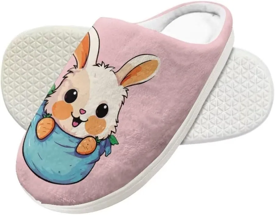 Animal Cotton Slippers for Kid Slip-On Slippers Fluffy Cozy Anti-Skid Outdoor Soft Plush Home Slipper for Kids