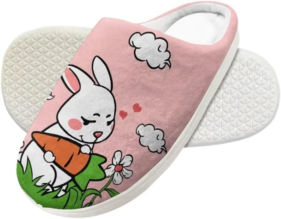 Animal Cotton Slippers for Kid Slip-On Slippers Fluffy Cozy Anti-Skid Outdoor Soft Plush Home Slipper for Kids