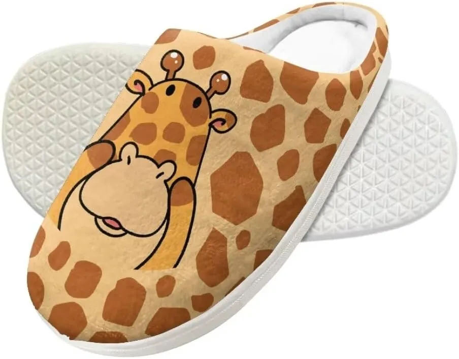 Animal Cotton Slippers for Kid Slip-On Slippers Fluffy Cozy Anti-Skid Outdoor Soft Plush Home Slipper for Kids