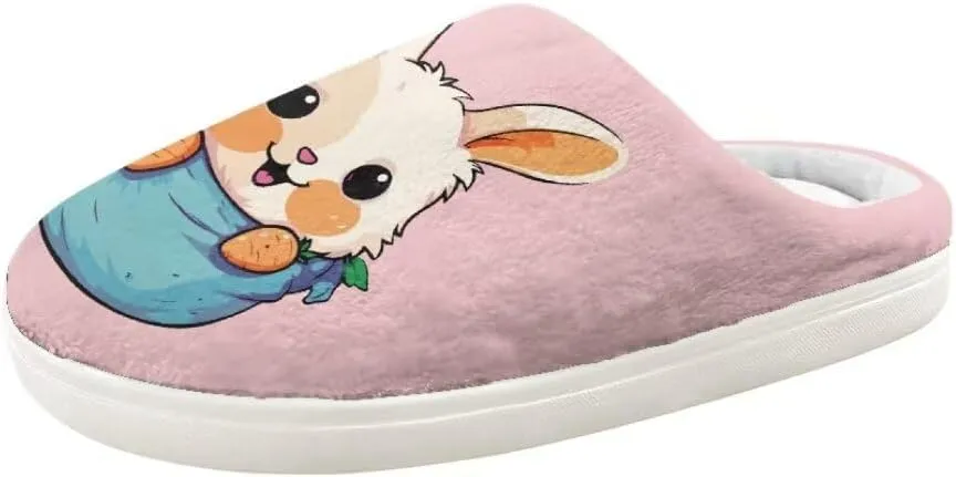 Animal Cotton Slippers for Kid Slip-On Slippers Fluffy Cozy Anti-Skid Outdoor Soft Plush Home Slipper for Kids