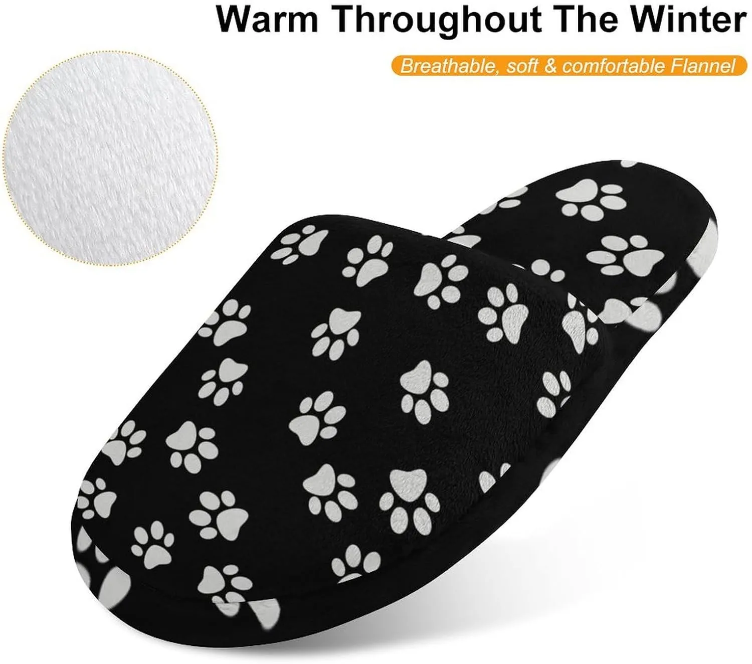 Animal Paw Print Child Warm Slippers, Cozy Anti Slip Lightweight for Boys Girlsautumn And Winter Shoes