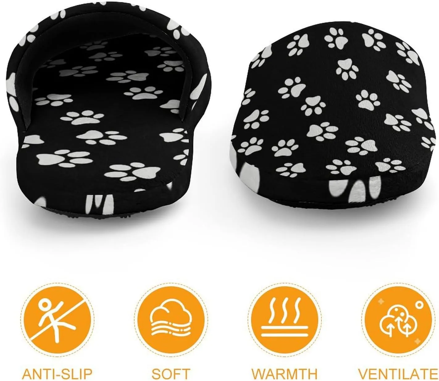 Animal Paw Print Child Warm Slippers, Cozy Anti Slip Lightweight for Boys Girlsautumn And Winter Shoes