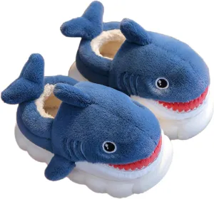 Animal slippers for Women Men Cute Shark Slippers Cozy adult home fuzzy cotton slippers