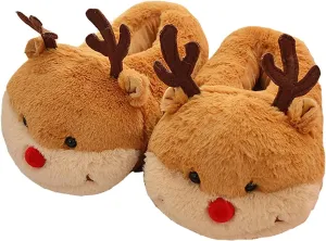 Animal Slippers - Hamster, Pig, Duck & Sheep Shoes - Winter Warm Cotton Anti-Skid Slippers