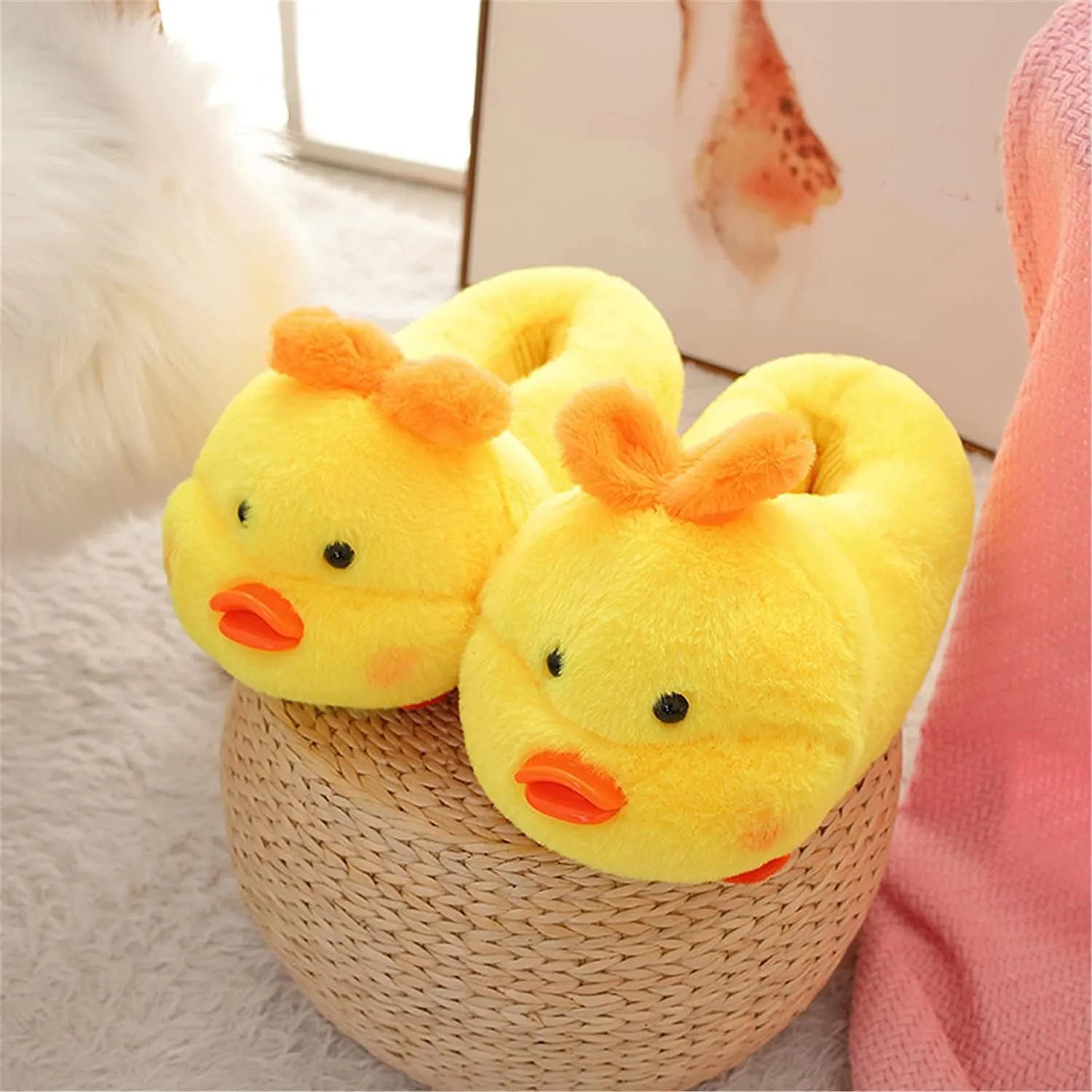 Animal Slippers - Hamster, Pig, Duck & Sheep Shoes - Winter Warm Cotton Anti-Skid Slippers