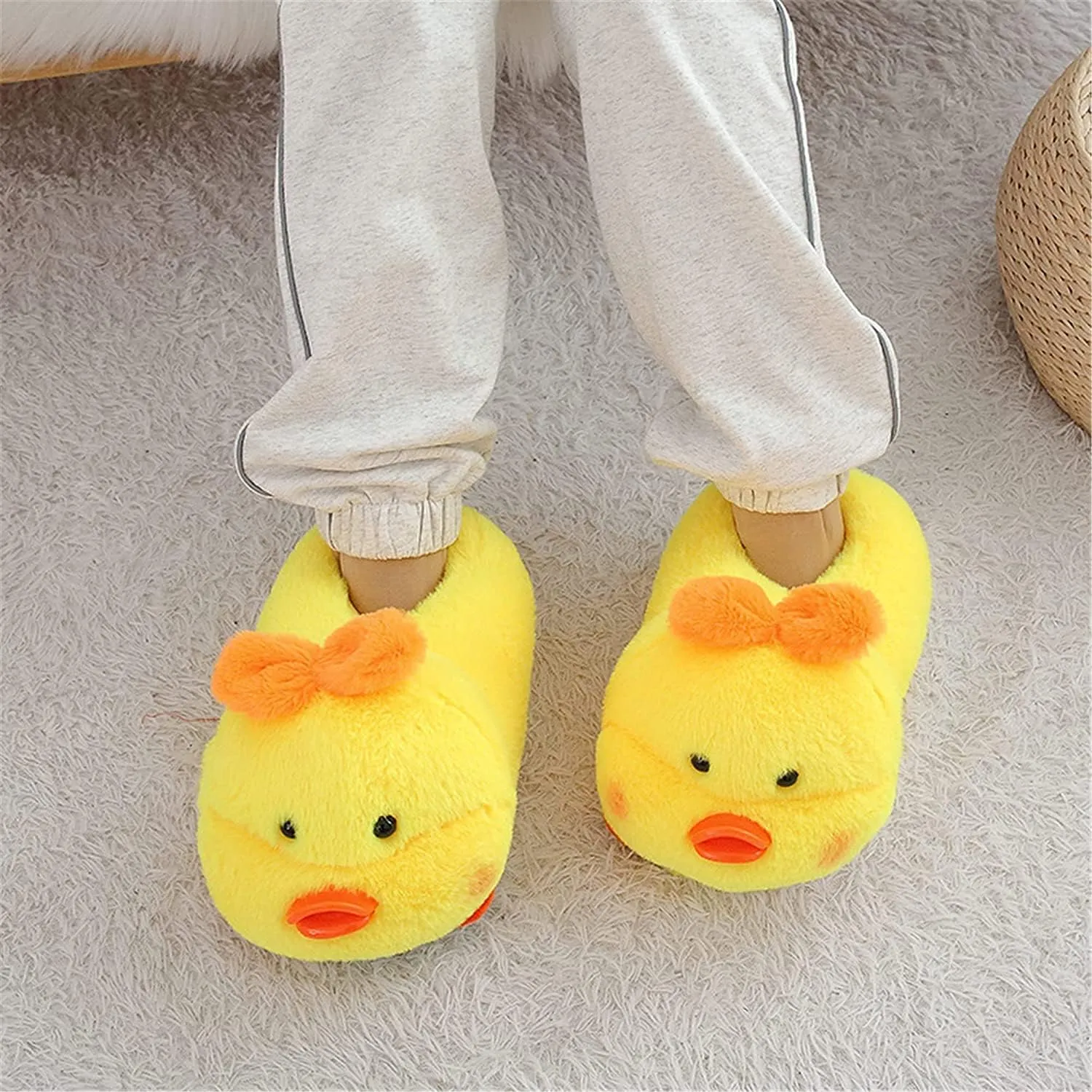 Animal Slippers - Hamster, Pig, Duck & Sheep Shoes - Winter Warm Cotton Anti-Skid Slippers