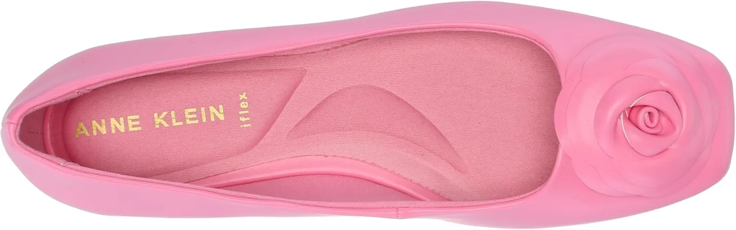 Anne Klein Womens Faux Leather Slip On Ballet Flats