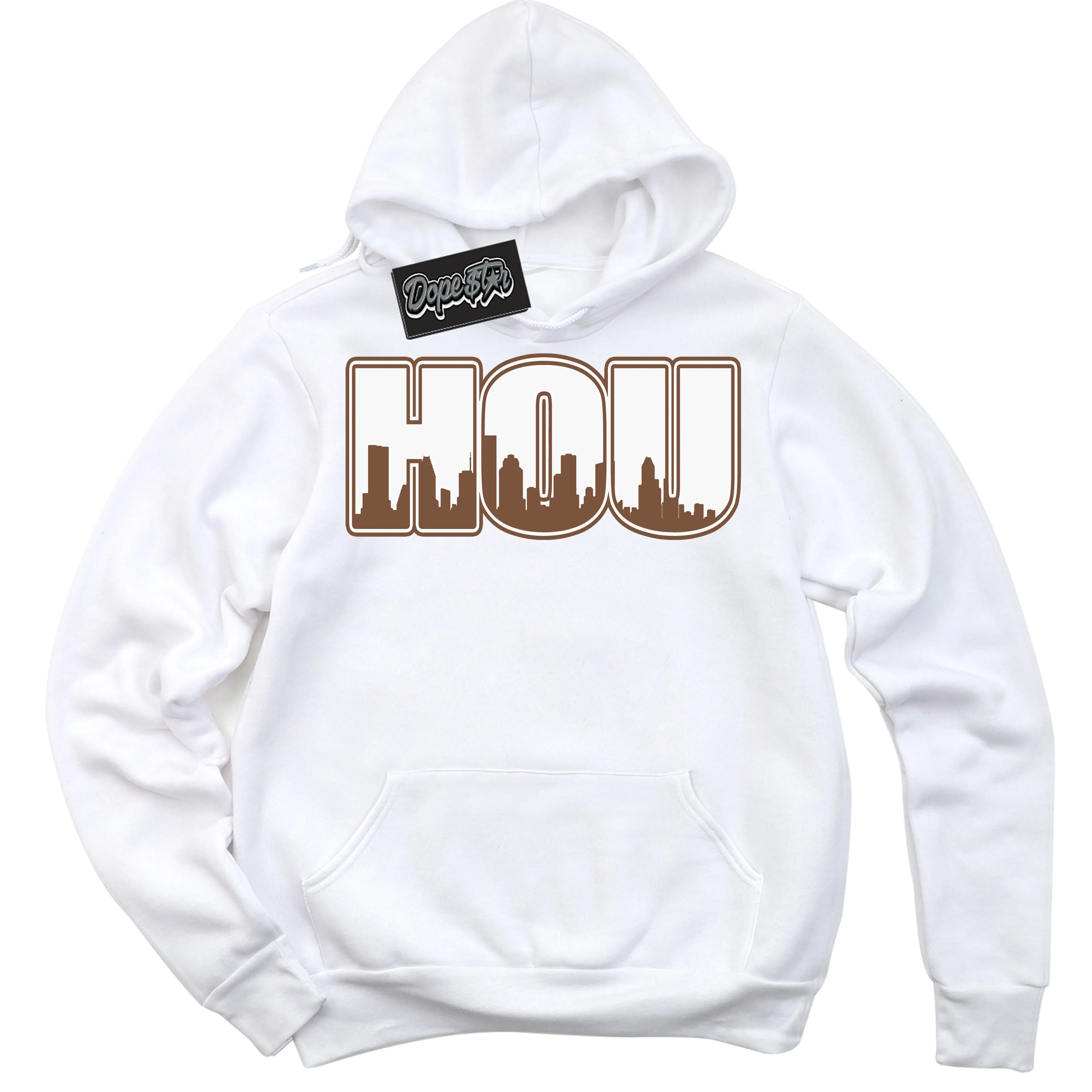 Archaeo Brown White 1s Sneaker Hoodie Houston Graphic