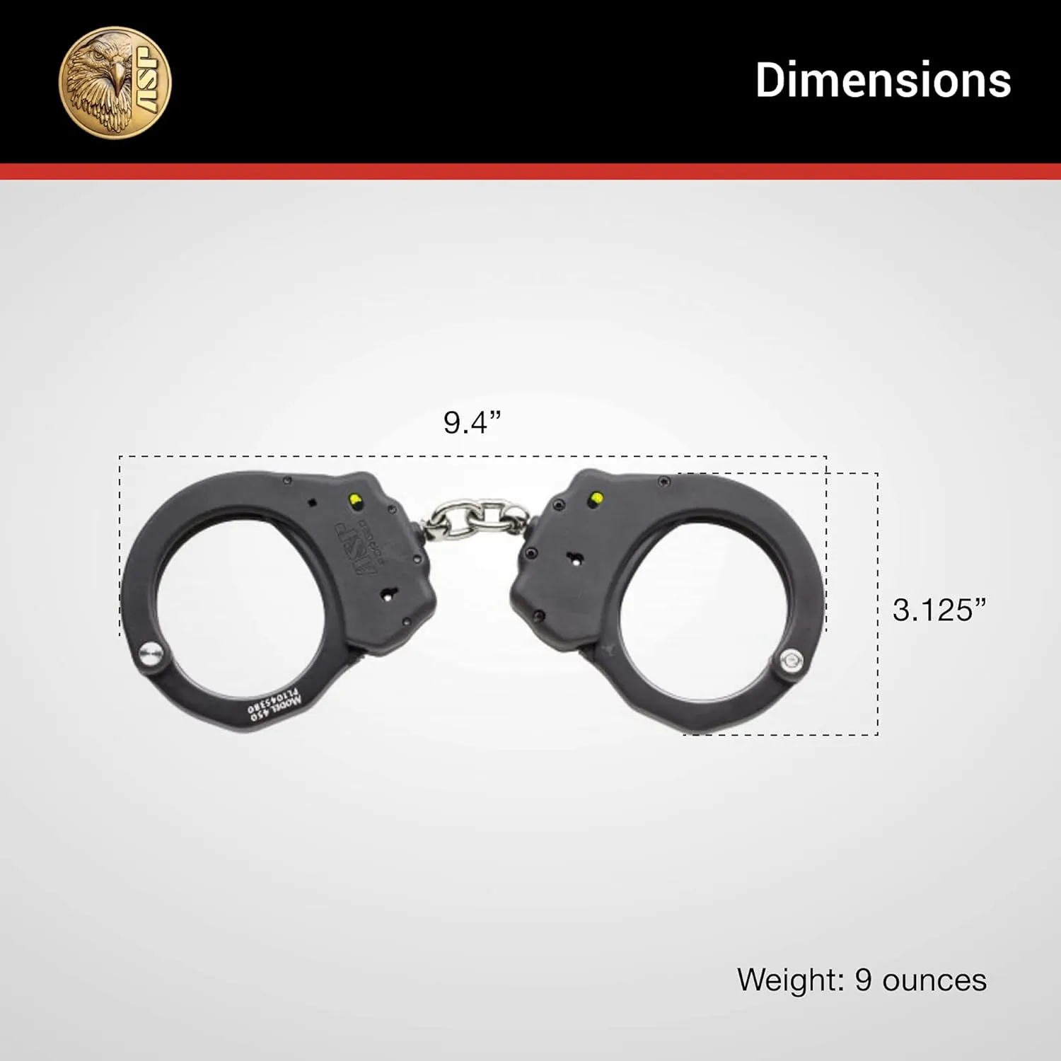 ASP Ultra Double-Locking Chain Handcuffs, Forged Aluminum Restraints, Professional Cuffs for Tactical Gear
