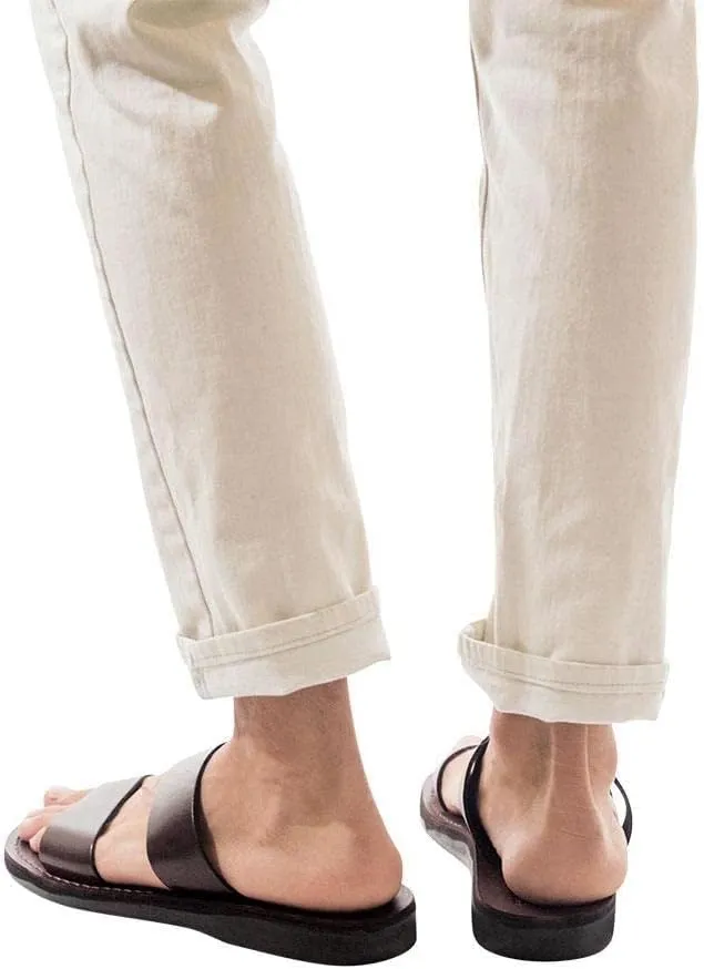 Aviv - Leather Double Strap Sandal - Mens Sandals