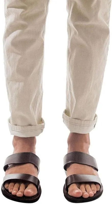 Aviv - Leather Double Strap Sandal - Mens Sandals