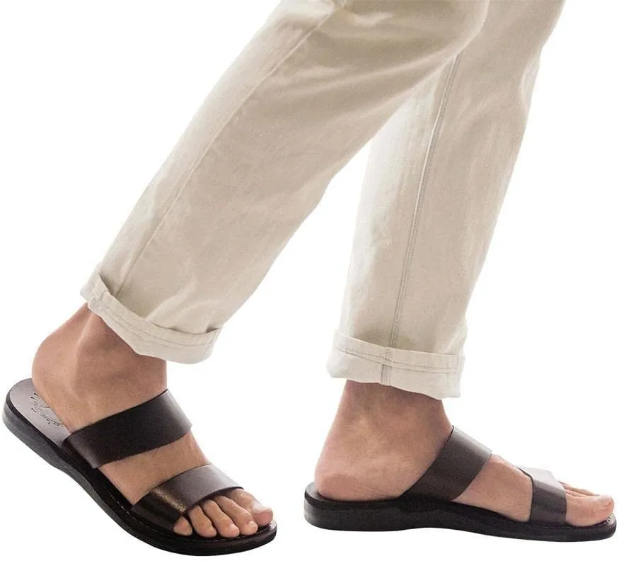 Aviv - Leather Double Strap Sandal - Mens Sandals