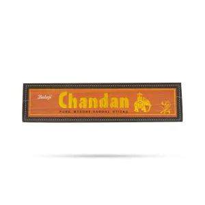 Balaji Chandan Pure Mysore Sandal Incense Sticks - 10 Pcs | Agarbatti/ Agarbathi for Pooja