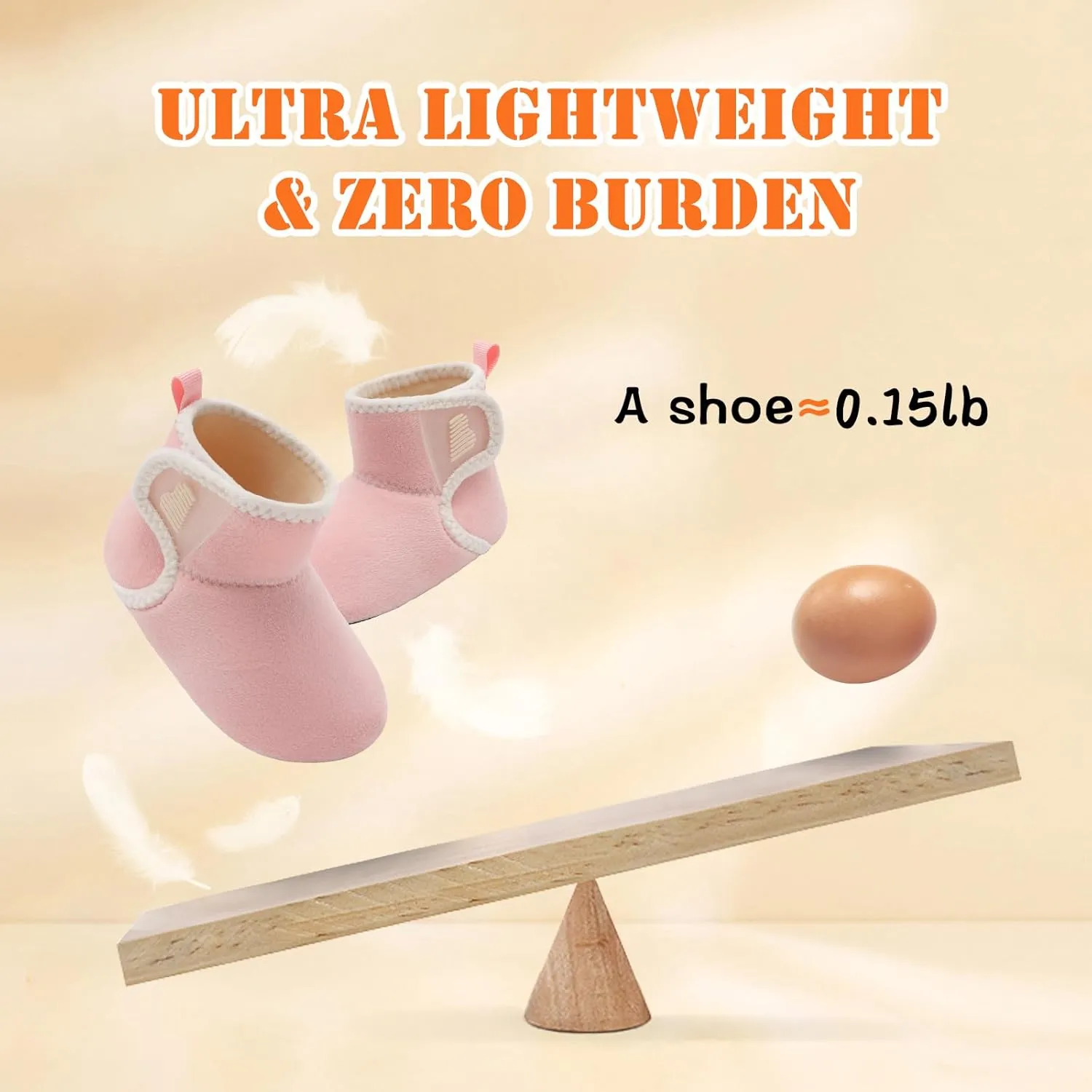 BARERUN Toddler Slippers Girls Boys House Shoes Baby Winter Booties Plush Cozy Kids House Slipper Warm Lightweight Infant Walking Shoes Socks