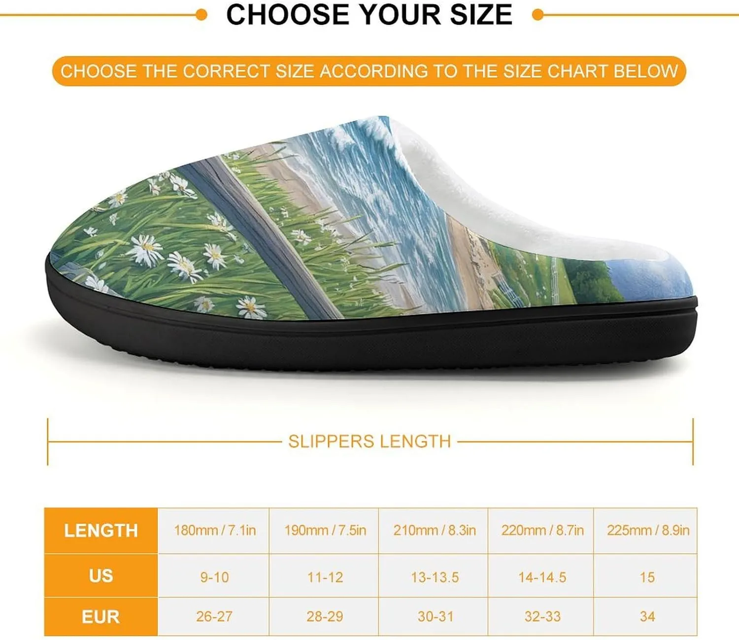 Beach Seascape Lighthouse Slippers Non-slip House Slippers Home Shoes Indoor Outdoor Slippers For Girls Boys