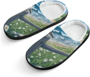 Beach Seascape Lighthouse Slippers Non-slip House Slippers Home Shoes Indoor Outdoor Slippers For Girls Boys