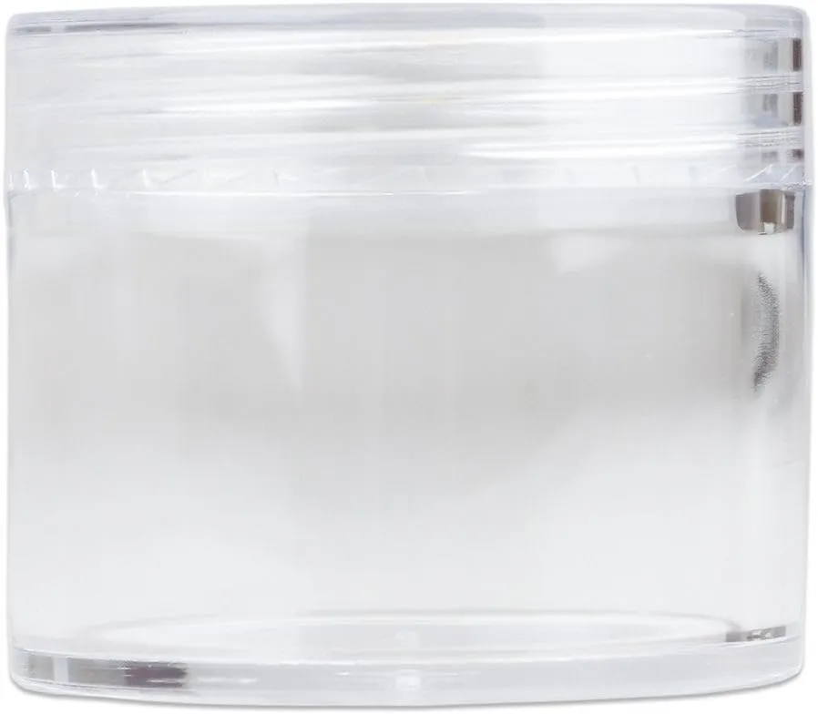 Beauticom® 2 oz./ 60 Grams/ 60 ML (Quantity: 12 Packs) Thick Wall Round Clear Plastic Jars Container with CLEAR Flat Top Lids for Cosmetic, Lip Balm, Lip Gloss, Creams, Lotions, Liquid