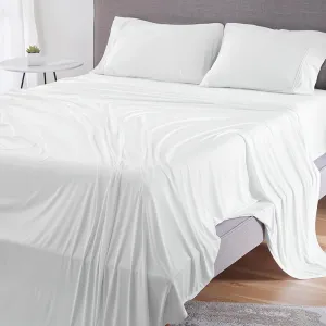 Bedgear Dri-Tec Queen Size Bed Sheet Set - Moisture-Wicking and Cooling Sheet Set - Temperature Regulating - Deep Pocket Fitted and Flat Sheets - Adjustable Base Friendly - Bright White
