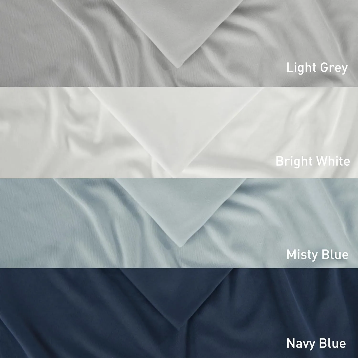 Bedgear Ver-Tex Sheet Set - Instant Cooling Bed Sheets with an Ultra-Soft Feel and a Powerband for a Secure Fit - Includes Fitted Sheet, Flat Sheet, and 2 Pillowcase - King/California King, Misty Blue