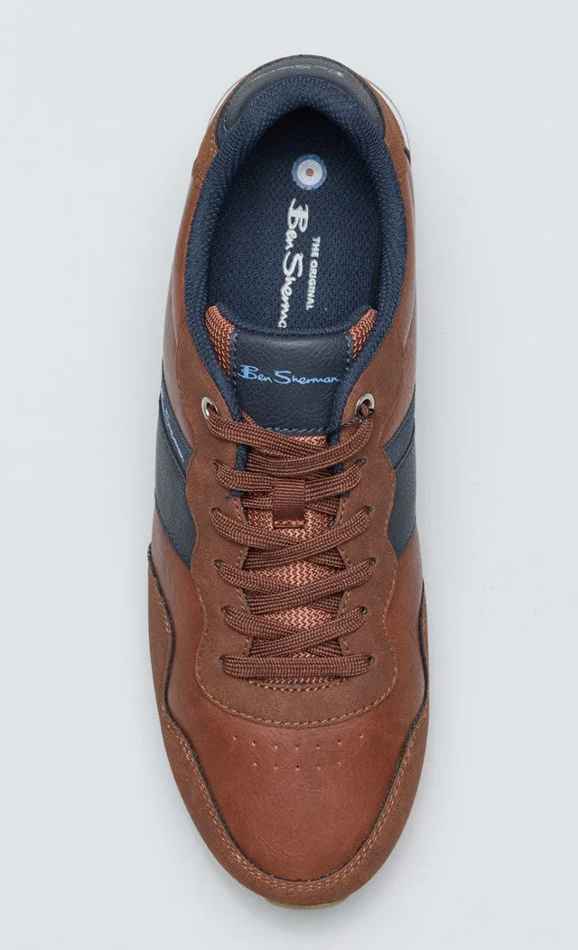 Ben Sherman Owen Retro Men's Tan/Navy Trainers