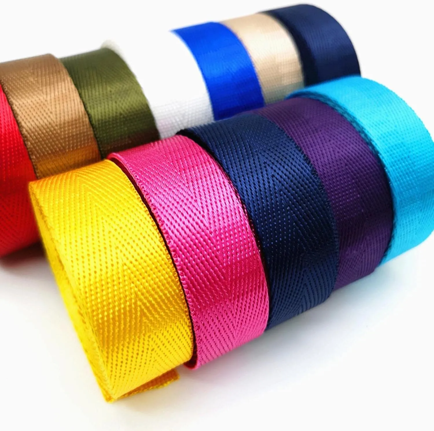 Bias Binding Tape for Sewing，Cotton Tape, Woven Cotton Tape Sewing Tape, Nylon Webbing Straps for Bags,Herringbone Pattern Knapsack Strapping(Sky Blue,38MM)